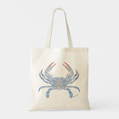 Tribal Blue Crab Tote Bag (Achterkant)