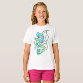 Tribal Blue Dragon T-shirt (Voorkant volledig)