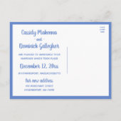 Tribal Blue Feathers Boho trouwt gewoon met elkaar Aankondigingskaart (Achterkant)