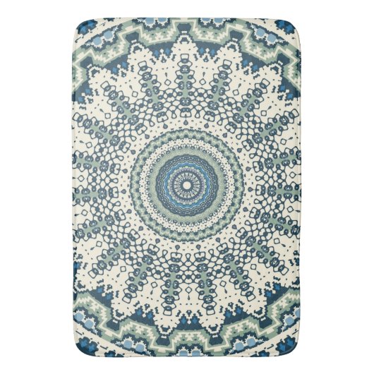 Tribal Blue Green Mandala Badmat (Voorkant Verticaal)