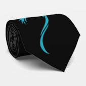 Tribal Blue Lizard Stropdas (Opgerold)