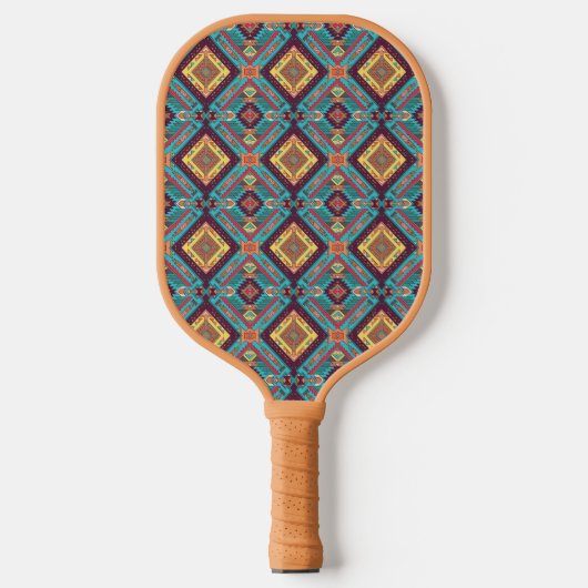 Tribal Blue Pickleball Paddle (Voorkant)