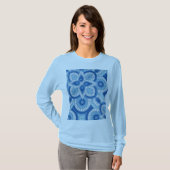 Tribal Blue Tegels vrouw zweet Shirt (Voorkant volledig)