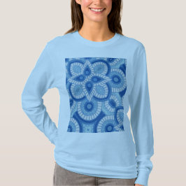 Tribal Blue Tegels vrouw zweet Shirt