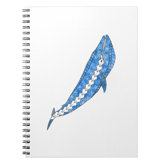 Tribal Blue Whale Notitieboek (Voorkant)