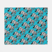 Tribal Bohemian Elephants Custom Fleece Blanket (Voorkant (Horizontaal))