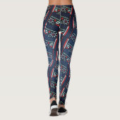 Tribal Bohemian Tekeningen Cool Kleurrijk Patroon Leggings (Achterkant)