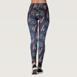 Tribal Bohemian Tekeningen Cool Kleurrijk Patroon Leggings