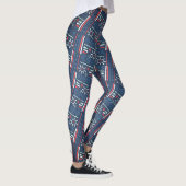 Tribal Bohemian Tekeningen Cool Kleurrijk Patroon Leggings (Rechts)