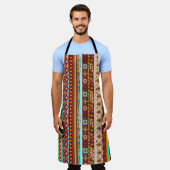 Tribal Boho Art: Naadloze achtergrondtextuur Schort (Gedragen)