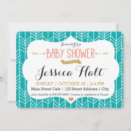 Tribal Boho Baby shower Invitation Kaart