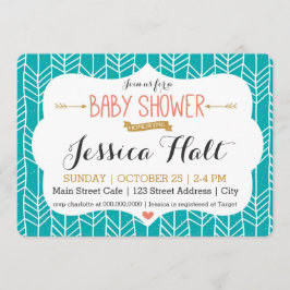Tribal Boho Baby shower Invitation Kaart