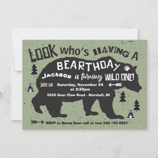 Tribal Boho Beer Verjaardag Wild One! Kaart (Voorkant)