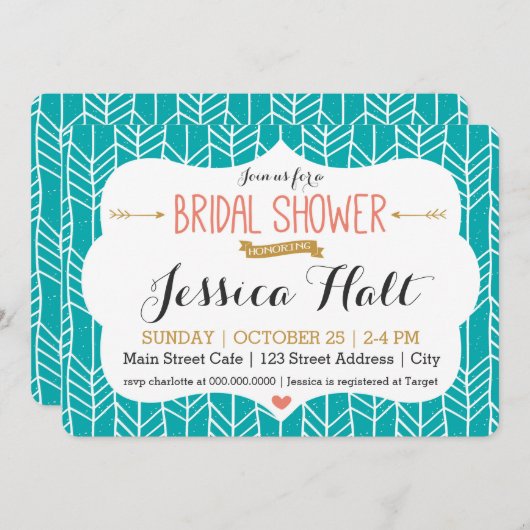 Tribal Boho Bridal Shower Kaart (Voorkant / Achterkant)