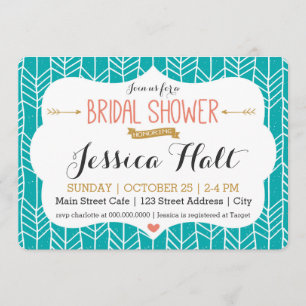 Tribal Boho Bridal Shower Kaart