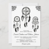 Tribal Boho Dream Catcher Weddenschap Kaart (Voorkant)