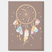 Tribal Boho Dreamcatcher op Brown V2 Magneet (Voorkant)