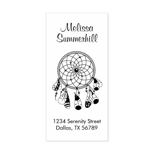 Tribal Boho Dreamweaver Adres Rubberstempel (Afrduk)