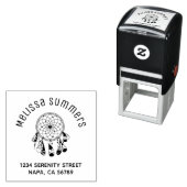 Tribal Boho Dreamweaver Arch Adres Zelfinktende Stempel (In situ)