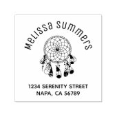 Tribal Boho Dreamweaver Arch Adres Zelfinktende Stempel (Design)