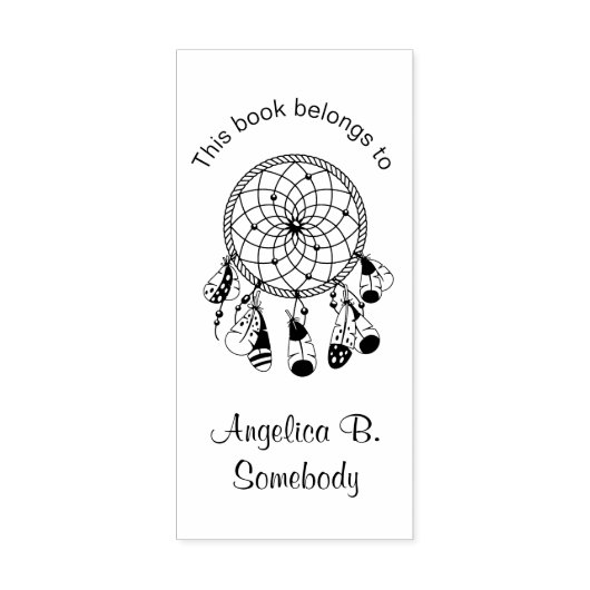 Tribal Boho Dreamweaver - Bookplate Rubberstempel (Afrduk)