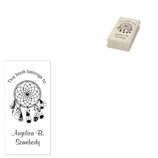 Tribal Boho Dreamweaver - Bookplate Rubberstempel (Gestempeld)