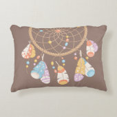 Tribal Boho Dreamweaver op Brown Accent Kussen (Voorkant)