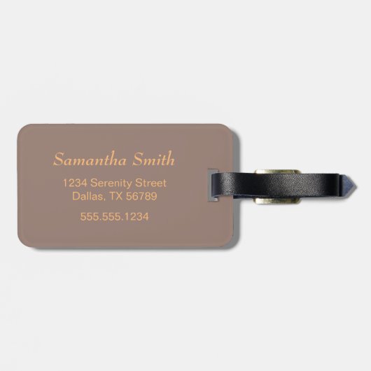 Tribal Boho Dreamweaver op Brown Bagagelabel (Achterkant horizontaal)