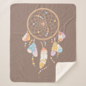 Tribal Boho Dreamweaver op Brown Sherpa Deken (Voorkant)