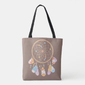 Tribal Boho Dreamweaver op Brown Tote Bag (Achterkant)