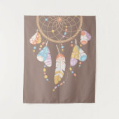 Tribal Boho Dreamweaver op Brown Wandkleed (Voorkant)