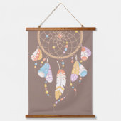 Tribal Boho Dreamweaver op bruine set van 3 Hangend Wandkleed (Voorkant 2)