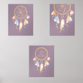 Tribal Boho Dreamweaver op de Paarse set van 3 (Voorkant)