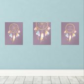 Tribal Boho Dreamweaver op de Paarse set van 3 (Houten vloer)