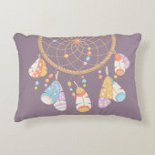 Tribal Boho Dreamweaver op Paars Decoratief Kussen (Voorkant)