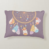 Tribal Boho Dreamweaver op Paars Decoratief Kussen (Achterkant)