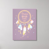 Tribal Boho Dreamweaver op Paarse prijsopgave Canvas Afdruk (Voorkant)