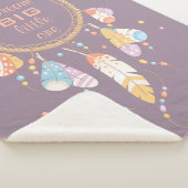 Tribal Boho Dreamweaver op Paarse prijsopgave Sherpa Deken (3/4)