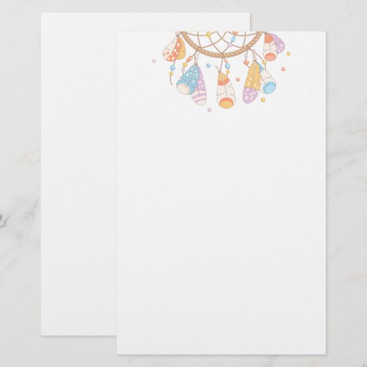 Tribal Boho Drocatcher Briefpapier (Voorkant / Achterkant)
