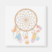 Tribal Boho drocatcher on White Magneet (Voorkant)