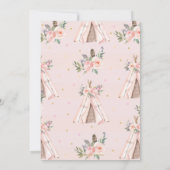 Tribal Boho Elephant Pink Wild One 1st Birthday Kaart (Achterkant)