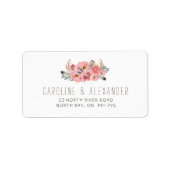 Tribal Boho Feathers Adresetiketten Etiket (Voorkant)