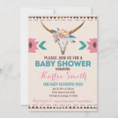 Tribal Boho Floral Baby shower Uitnodiging (Voorkant)