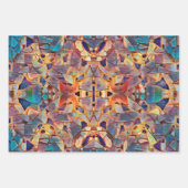 Tribal Boho Hippie Paars Yellow Blue Patroon Inpakpapier Vel (Voorkant 3)