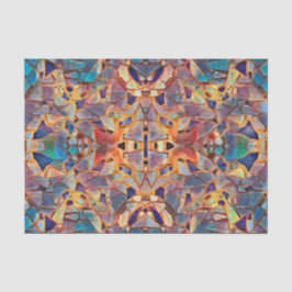 Tribal Boho Hippie Paars Yellow Blue Patroon Tissuepapier