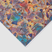 Tribal Boho Hippie Paars Yellow Blue Patroon Tissuepapier (Detail)