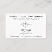 *~* Tribal Boho Native American Indian Aztec Totem Visitekaartje (Achterkant)
