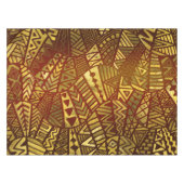 Tribal Boho Pattern Gold en Brown Tafelkleed (Voorkant (Horizontaal))
