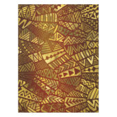 Tribal Boho Pattern Gold en Brown Tafelkleed (Voorkant)