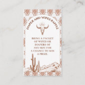 Tribal Boho Rodeo Baby shower Luier Raffle Insert Visitekaartje (Voorkant)